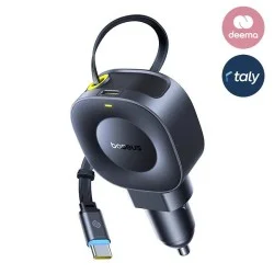 Baseus PrimeTrip VR2 Car Charger with Retractable Cable C+C 45W - Cosmic Black